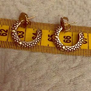 Lagos sterling silver with gold around earrings